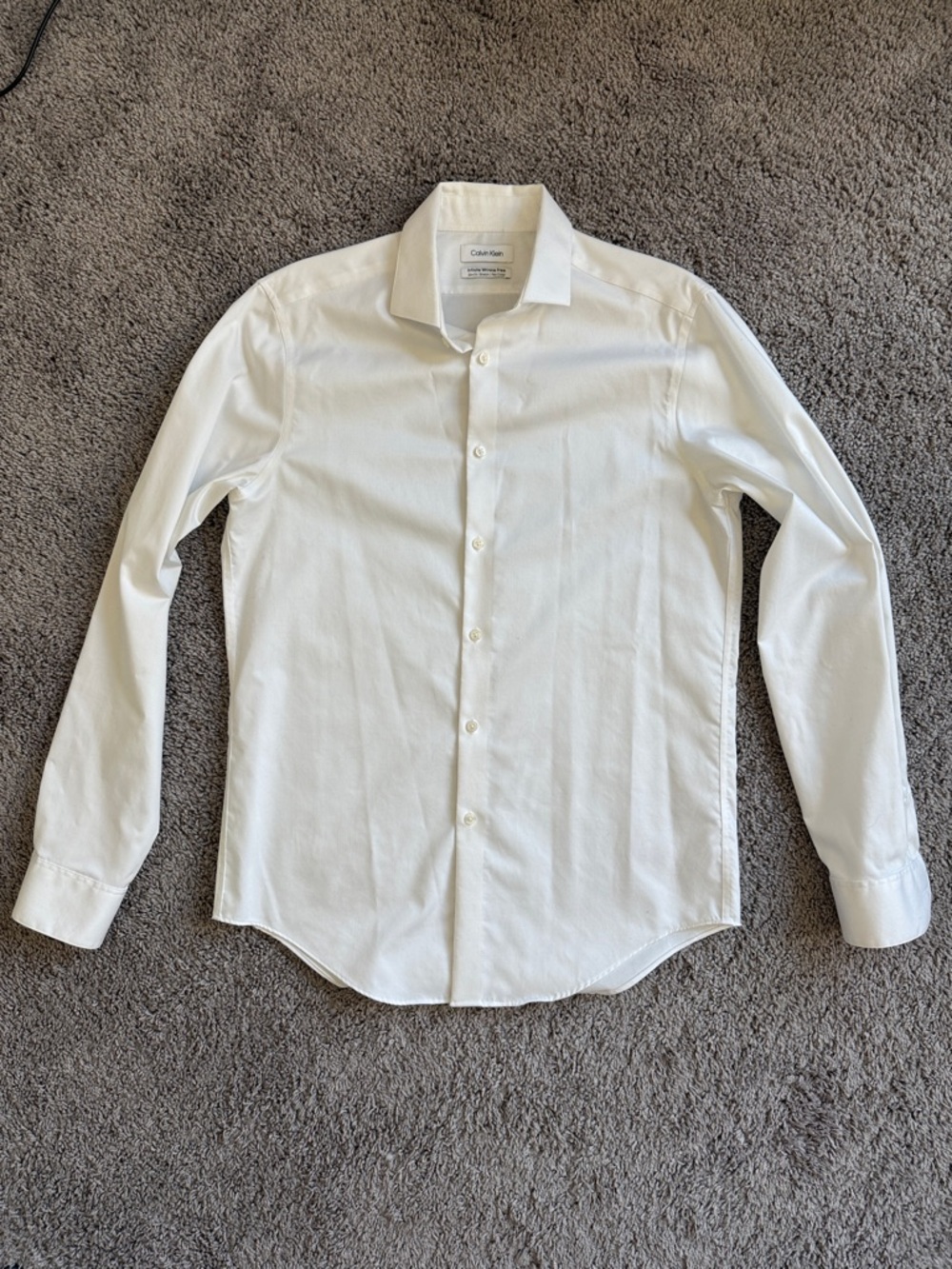 Calvin Klein White Men's Slim Fit Dress Shirt